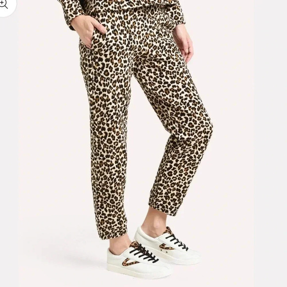 VELVET GRAHAM & SPENCER NEW Bristol Leopard Print Joggers Fleece Sweatpants S - Picture 6 of 10